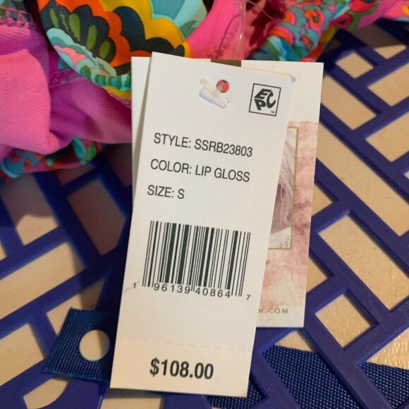 Jessica Simpson Women's Multicolor Roses Bushies One-Piece Swimsuit Size S NWT - Picture 4 of 7